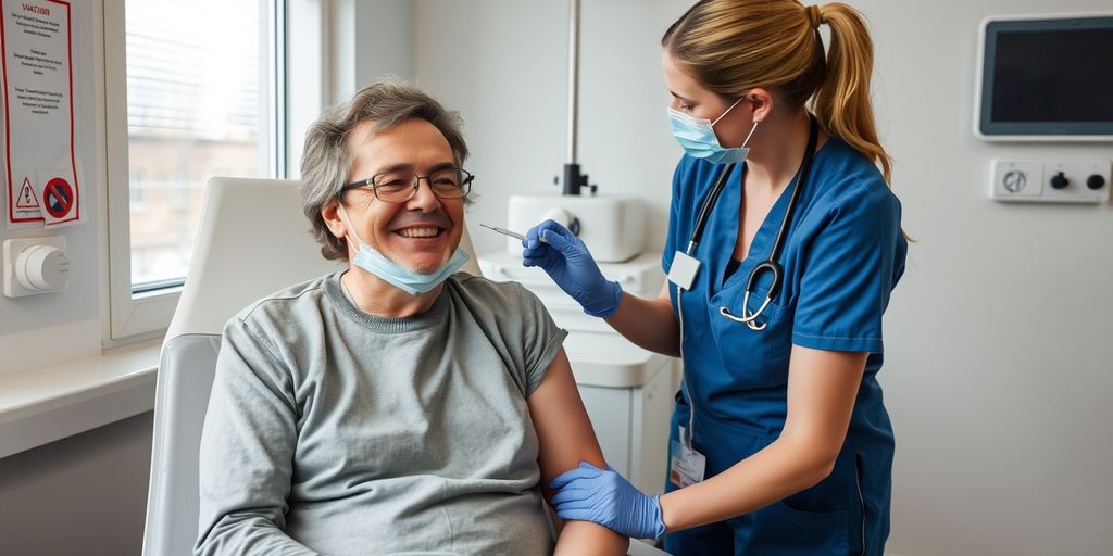 Reisende får vaksine på klinikk